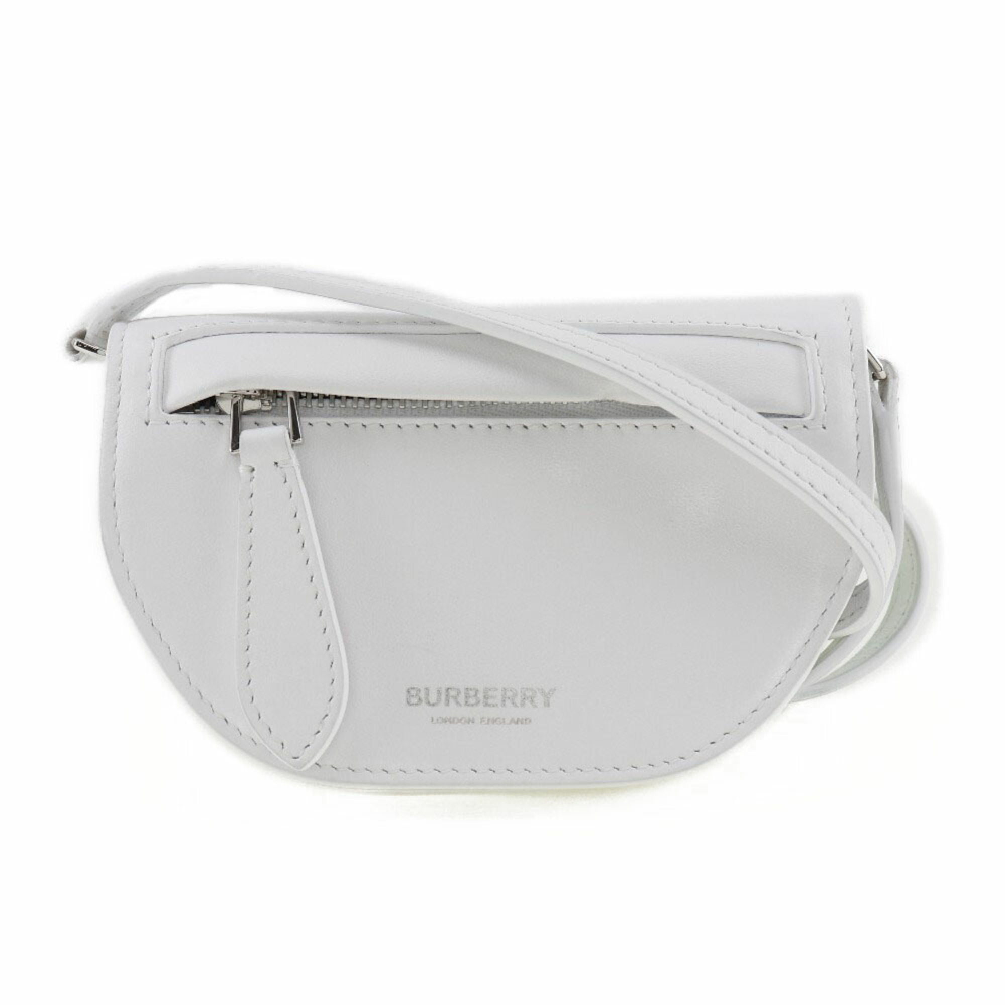 Burberry Burberry Olympia Mini Shoulder Bag Leather White Women's
